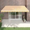 Automatinė ištraukiama markizė, geltona ir balta, 4,5x3m