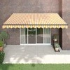 Automatinė ištraukiama markizė, geltona ir balta, 4,5x3m