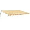 Automatinė ištraukiama markizė, geltona ir balta, 4,5x3m