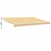 Automatinė ištraukiama markizė, geltona ir balta, 4x3m