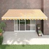 Automatinė ištraukiama markizė, geltona ir balta, 4x3m