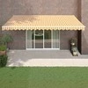 Automatinė ištraukiama markizė, geltona ir balta, 5x3m