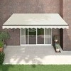 Automatinė ištraukiama markizė, kreminės spalvos, 4,5x3m