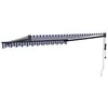 Automatinė ištraukiama markizė, mėlyna ir balta, 3,5x2,5m