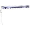Automatinė ištraukiama markizė, mėlyna ir balta, 3,5x2,5m