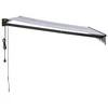 Automatinė ištraukiama markizė, mėlyna ir balta, 3,5x2,5m