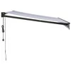 Automatinė ištraukiama markizė, mėlyna/balta, 3x2,5m