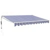 Automatinė ištraukiama markizė, mėlyna ir balta, 3x2,5m