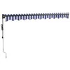 Automatinė ištraukiama markizė, mėlyna/balta, 3x2,5m