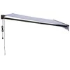 Automatinė ištraukiama markizė, mėlyna ir balta, 4,5x3m