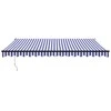 Automatinė ištraukiama markizė, mėlyna ir balta, 4,5x3m
