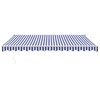 Automatinė ištraukiama markizė, mėlyna ir balta, 4,5x3m