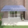 Automatinė ištraukiama markizė, mėlyna ir balta, 4x3m