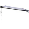 Automatinė ištraukiama markizė, mėlyna ir balta, 4x3m