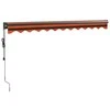 Automatinė ištraukiama markizė, oranžinė ir ruda, 3,5x2,5m