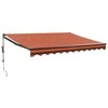 Automatinė ištraukiama markizė, oranžinė ir ruda, 3,5x2,5m