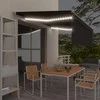 Ištraukiama markizė su uždanga/LED, antracito, 4,5x3m