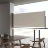 Ištraukiama šoninė kiemo pertvara, kreminės spalvos, 100x300cm