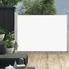 Ištraukiama šoninė kiemo pertvara, kreminės spalvos, 120x500cm
