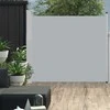 Ištraukiama šoninė kiemo pertvara, pilkos spalvos, 100x300cm