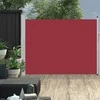Ištraukiama šoninė kiemo pertvara, raudonos spalvos, 140x500cm