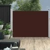 Ištraukiama šoninė kiemo pertvara, rudos spalvos, 120x500cm