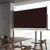 Ištraukiama šoninė kiemo pertvara, rudos spalvos, 80x300cm