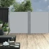 Ištraukiama šoninė pertvara, antracito spalvos, 140x600cm