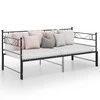 Lova Ištraukiamos sofos-lovos rėmas, juodas, 90x200cm, metalas