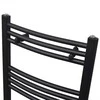 Radiatorius/rankšluosčių džiovykla vonios kambariui, juodas, 500x764mm