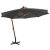 Kabantis sodo skėtis su stulpu, antracito, 3,5x2,9m, eglė