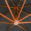 Kabantis sodo skėtis su stulpu, antracito, 3,5x2,9m, eglė