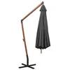 Kabantis sodo skėtis su stulpu, antracito, 3,5x2,9m, eglė