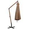Kabantis sodo skėtis su stulpu, taupe, 3,5x2,9m, eglės masyvas