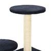 Kačių draskyklė su stovais iš sizalio, 60cm, tamsiai mėlyna