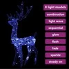 Kalėdinė dekoracija elnias, 120cm, akrilas, 140 mėlynų LED
