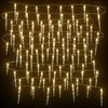 Kalėdinė girlianda varvekliai, 100 šiltų baltų LED, akrilas/PVC