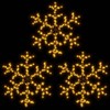 Kalėdinės dekoracijos snaigės su LED, 3vnt., 59x59cm