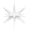 Kalėdiniai šviestuvai su LED, 3vnt., balti, 43cm, sulankstomi