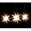 Kalėdiniai šviestuvai su LED, 3vnt., balti, sulankstomi