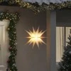 Kalėdiniai šviestuvai su LED, 3vnt., balti, 57cm, sulankstomi