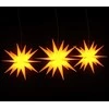 Kalėdiniai šviestuvai su LED, 3vnt., geltoni, sulankstomi