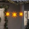 Kalėdiniai šviestuvai su LED, 3vnt., geltoni, sulankstomi
