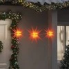 Kalėdiniai šviestuvai su LED, 3vnt., raudoni, sulankstomi