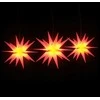 Kalėdiniai šviestuvai su LED, 3vnt., raudoni, sulankstomi