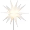 Kalėdiniai šviestuvai su smaigais/LED, 3vnt., balti, 57cm