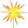 Kalėdinis šviestuvas su kuoliuku ir LED, geltonas, 57cm