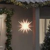 Kalėdinis šviestuvas su LED, baltos spalvos, 43cm, sulankstomas