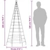 Kalėdų eglutė ant vėliavos stiebo, 180cm, 200 mėlynų LED