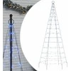 Kalėdų eglutė ant vėliavos stiebo, 180cm, 200 mėlynų LED